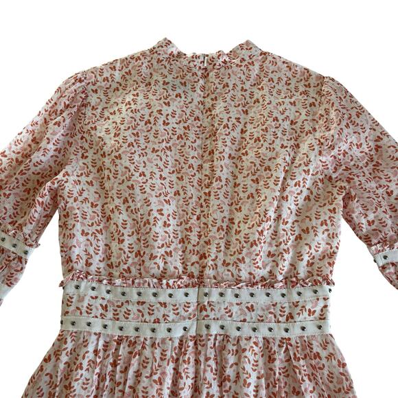 Stevie May Byrdie Floral Print Mini Dress Women’s Size XS Orange/Pink/White - Picture 11 of 11